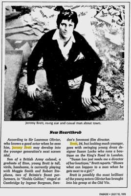 New Heartthrob; The Palm Beach Post; 11 Juillet 1970; The Modesto Bee; 12 Juillet 1970; St. Joseph News-Press; 12 Juillet 1970