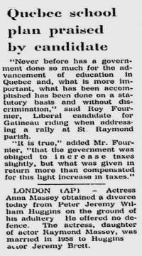 The Citizen‘s Classified Advertising Section; Ottawa Citizen; 9 Novembre 1962