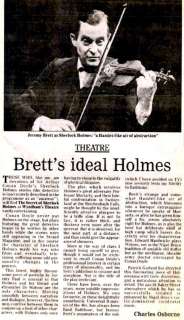  Théâtre: Brett‘s ideal Holmes; Week End Telegraph; 24 Septembre1988